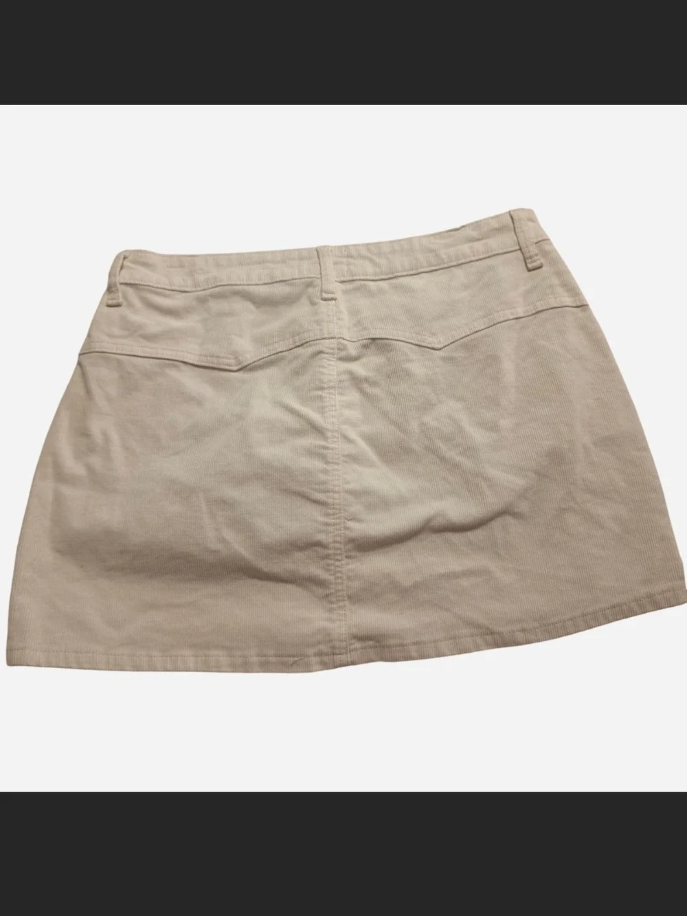 White/cream Corduroy A-Line Women's Skirt